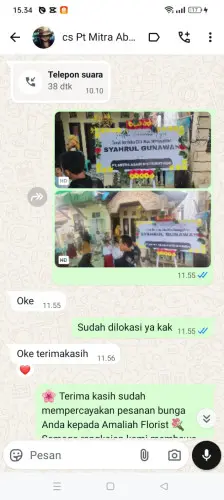 Testimonial Papan Bunga kendari